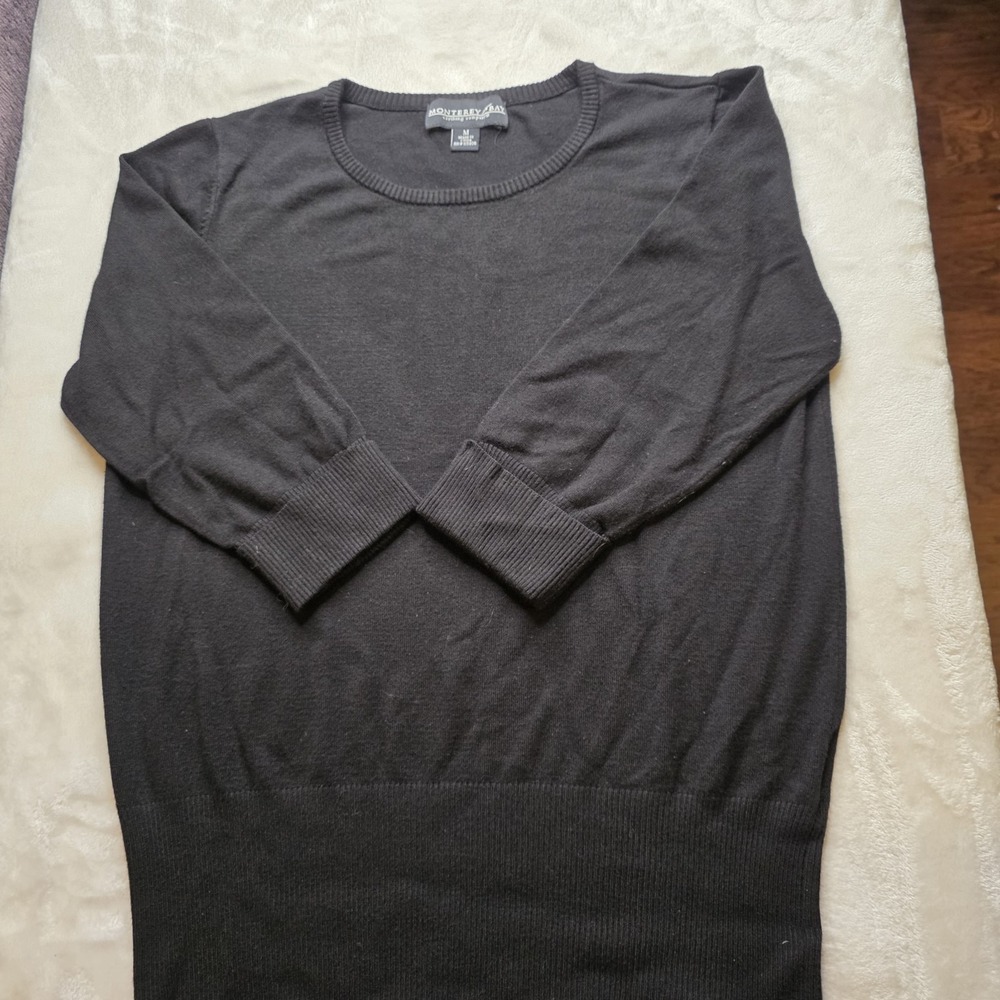 Monterey Bay Clothing Company‎ Black  Long Sleeve Sweater, Women's Size Medium